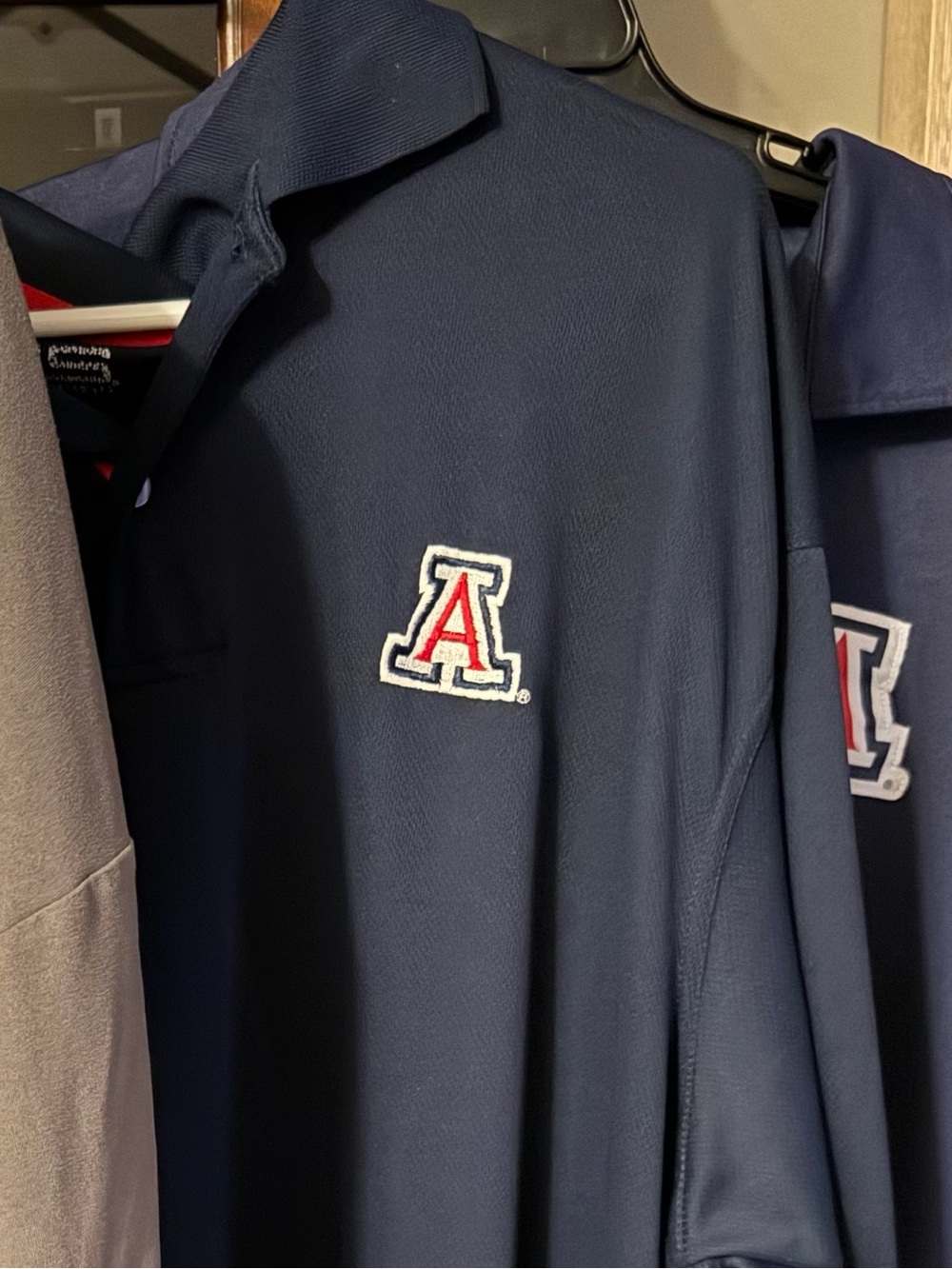 XXL CS Navy Short-Sleeve Polo with Red Trim and Embroidered A Logo - Picture 2 of 2